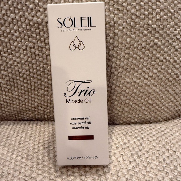 Soleil Trio Miracle Oil Hair Serum NEW IN BOX - Coconut, Marula + Rose Petal Oil - Picture 2 of 4
